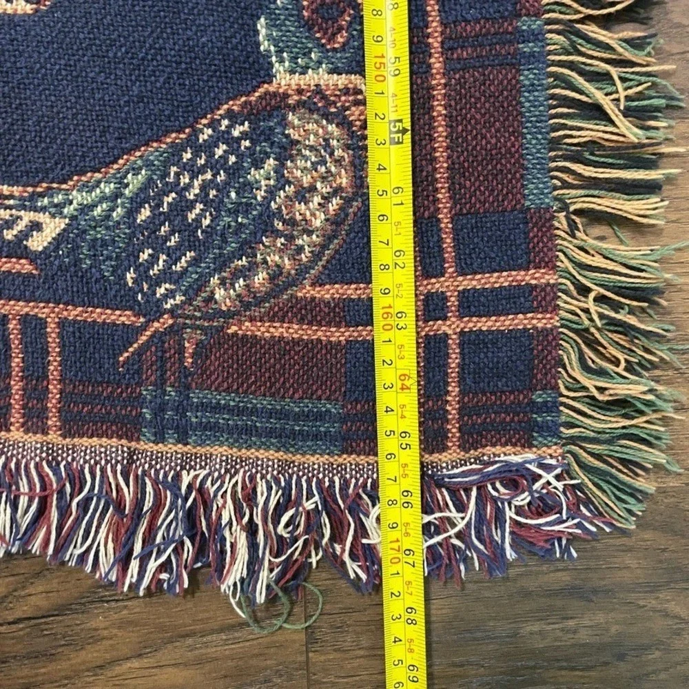 Hunting Dog Lab Retriever Duck Tapestry Throw Blanket Lodge Cabin Decor 65.5x46